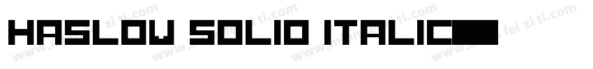 haslow Solid Italic字体转换